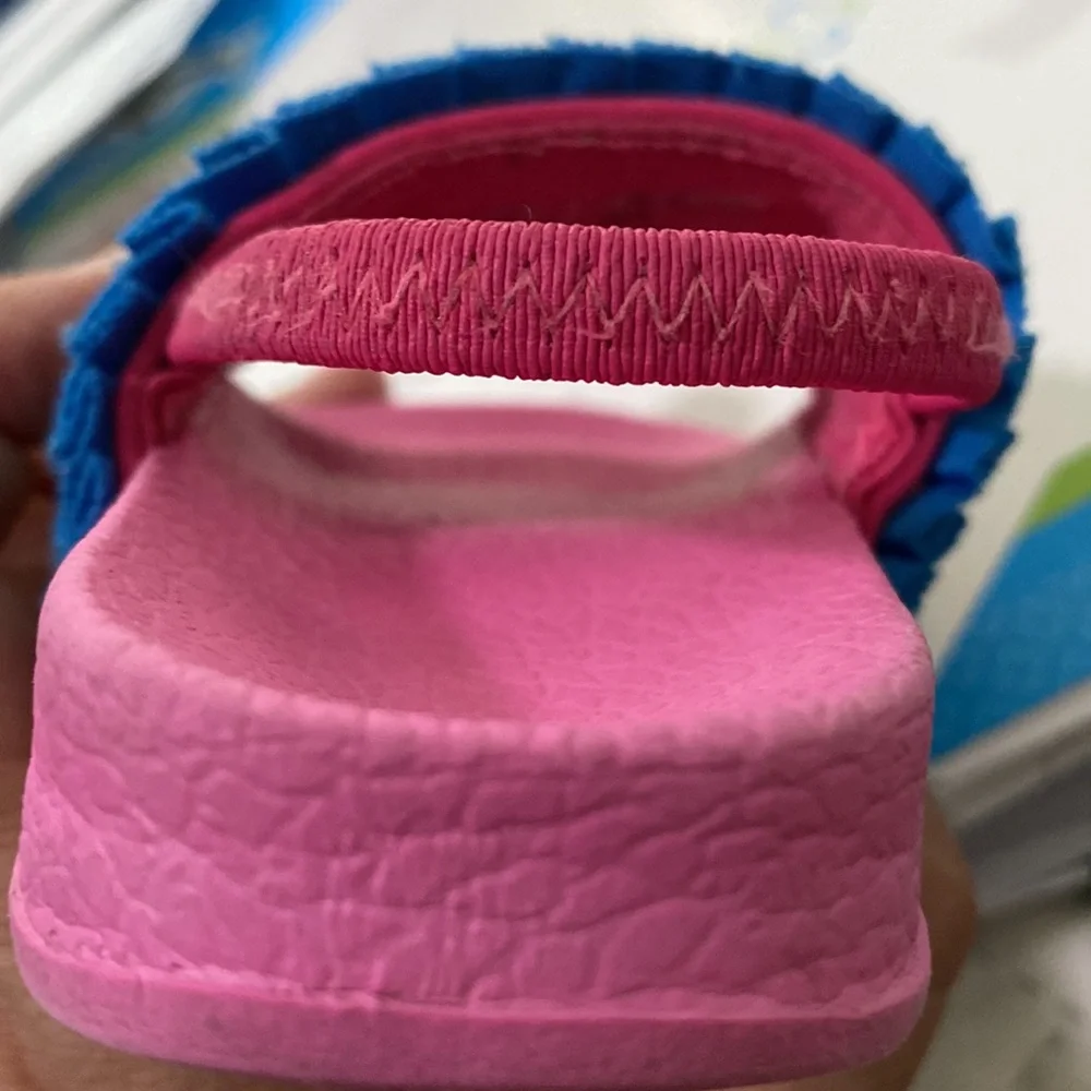WONDER NATION Toddler Baby Girls Multicolor Ruffled Sandals Kids Shoes Size 4